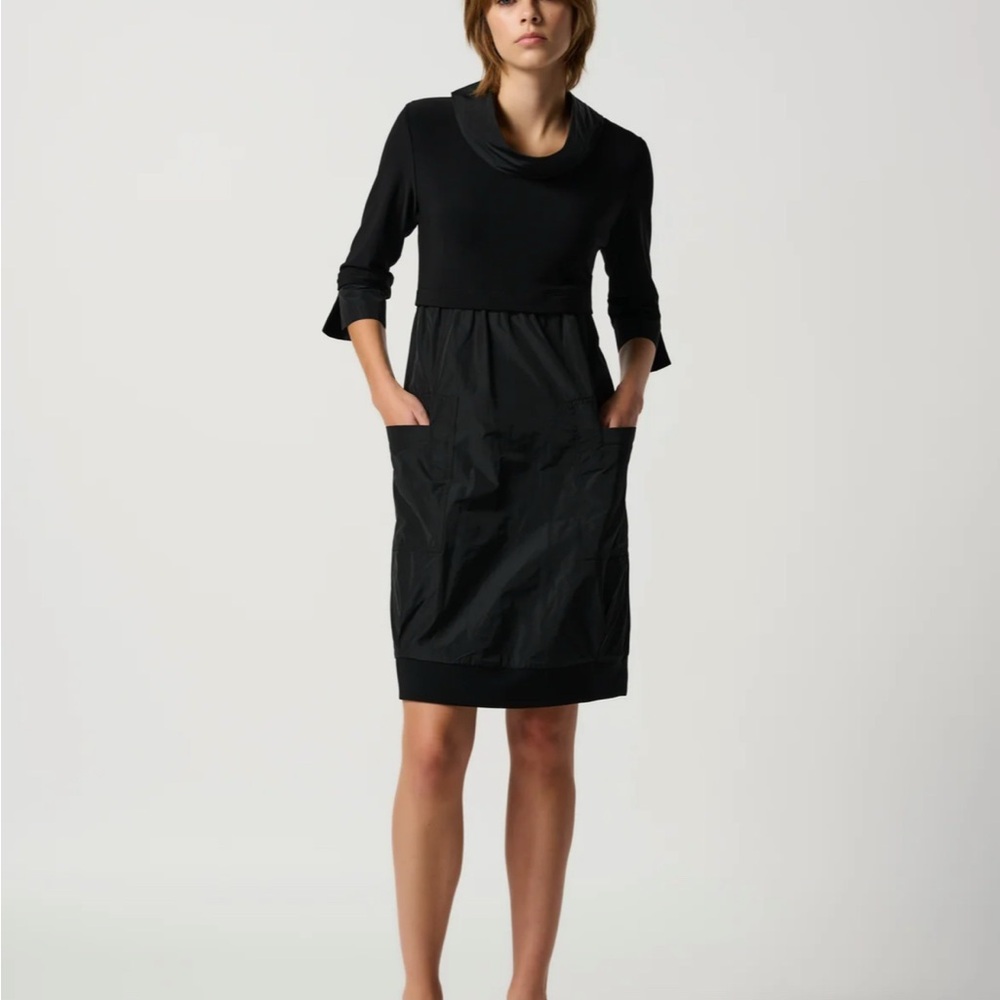 Joseph Ribkoff Black Cowl Neck Dress